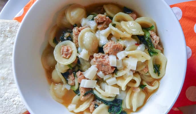 One Pot Sausage Orecchiette