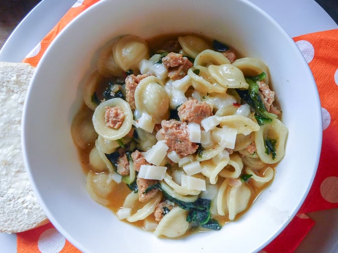 One Pan Sausage Orecchiette