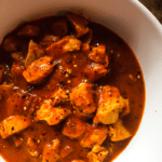 Chicken Fra Diavolo in a white bowl