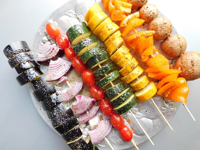 Rainbow Veggie Skewers