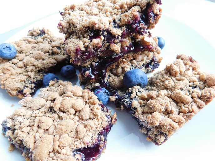 Whole Wheat Blueberry Bars