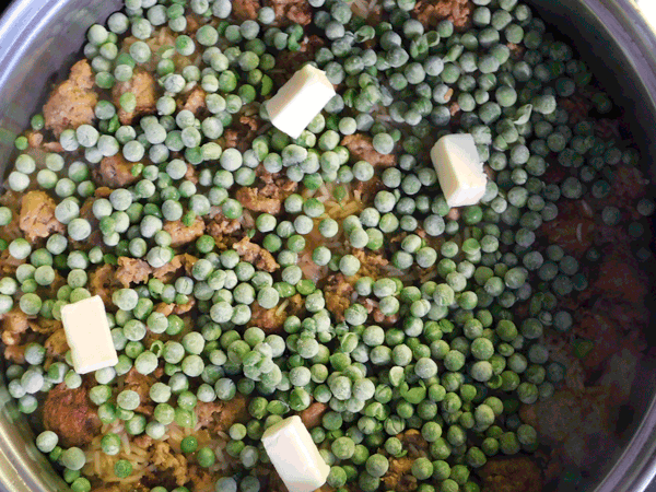 Sausage Rice Peas