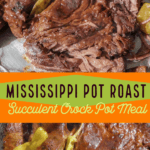 PIN Image with a cooked pot roast with au jus