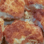 Close Up of cooked cheesy chicken
