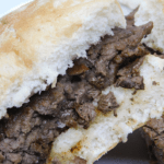 Chopped Burger on white bun