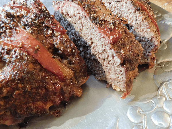 Cracked Pepper Meatloaf with Brown Gravy