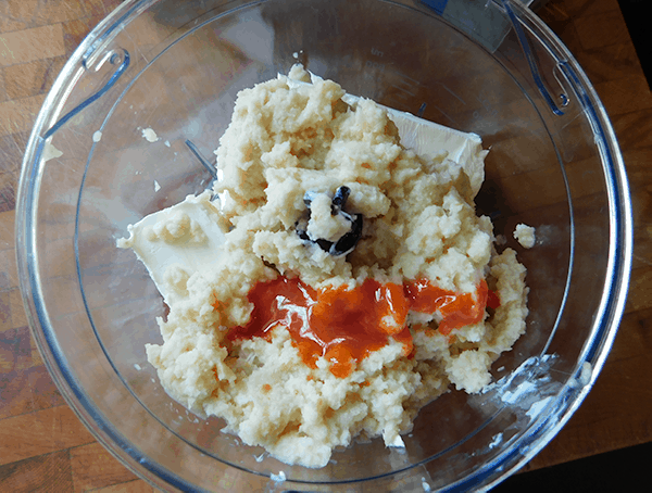 Cream Cheese and Horseradish in a bowl for Horseradish Dip