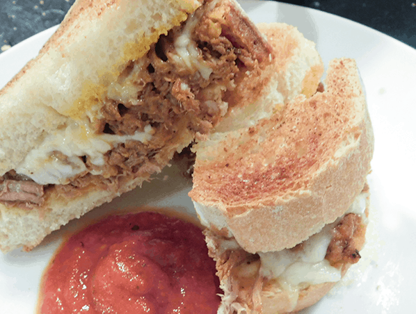 Crockpot Shredded Italian Beef Sandwiches