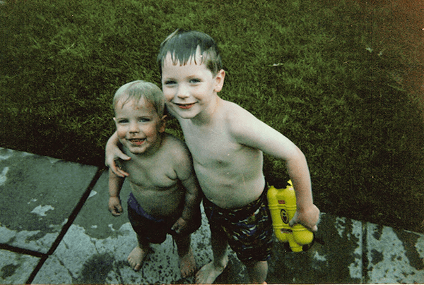 Boys mid water fight!