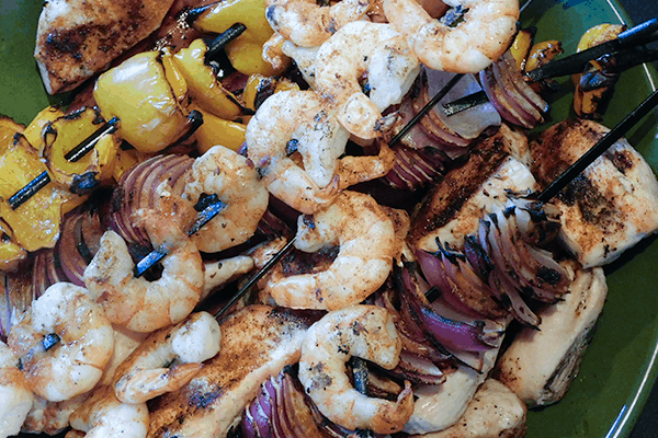 Closeup of Grilled Jambalaya