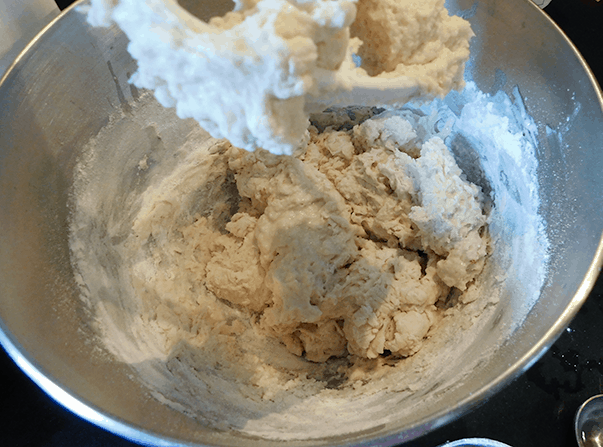 Pizza Dough in stand mixer
