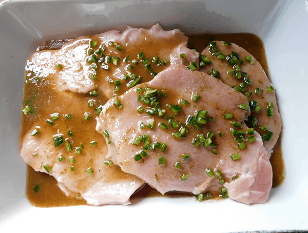 Pork chops marinading for Margarita Pork Chops