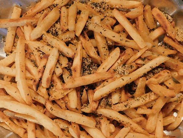 Spiced French Fries in a serving dish