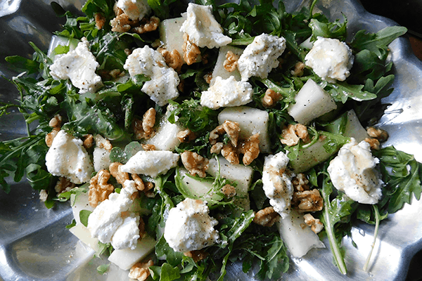 Ricotta Melon Salad on a platter