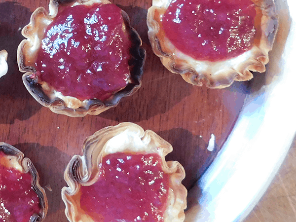 Cranberry Cheese Phyllo Cups