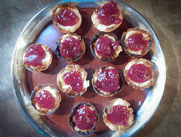 Cranberry Cheese Phyllo Cups