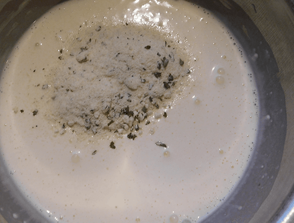 Mayo, buttermilk and ranch dressing powder in bowl
