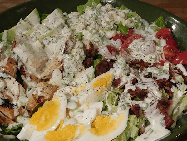 Cobb Salad with Green Onion Ranch Dressing