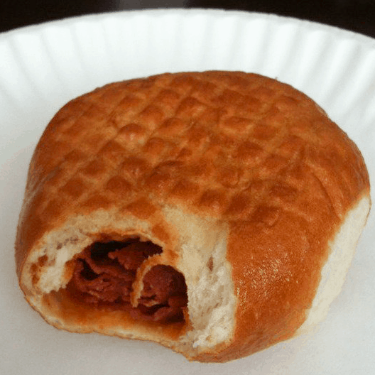 Pepperoni Ball on a paper plate