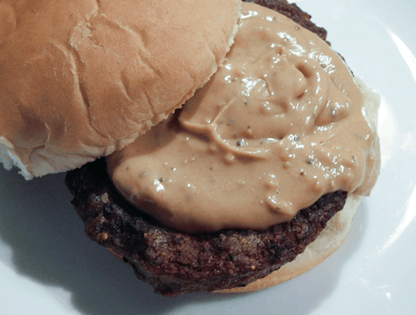 Peanut Sauce on a burger