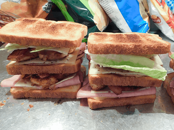 Uncut Crispy Chicken Club Sandwich