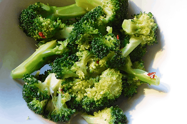 Spicy Micro Steamed Broccoli