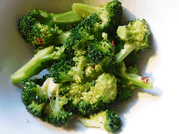 Spicy Micro Steamed Broccoli