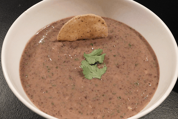 CLoseup of Black Bean Dip