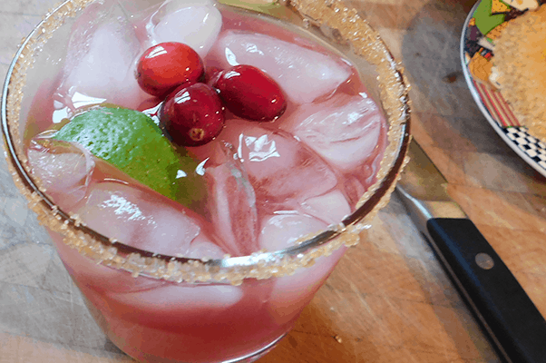 No Squeeze Cranberry Margaritas