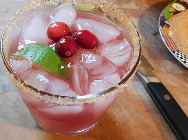 No Squeeze Cranberry Margaritas