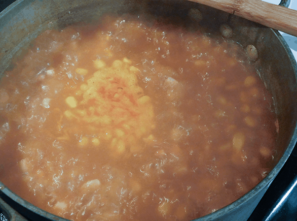 Buffalo Chicken Chowder bubbling away