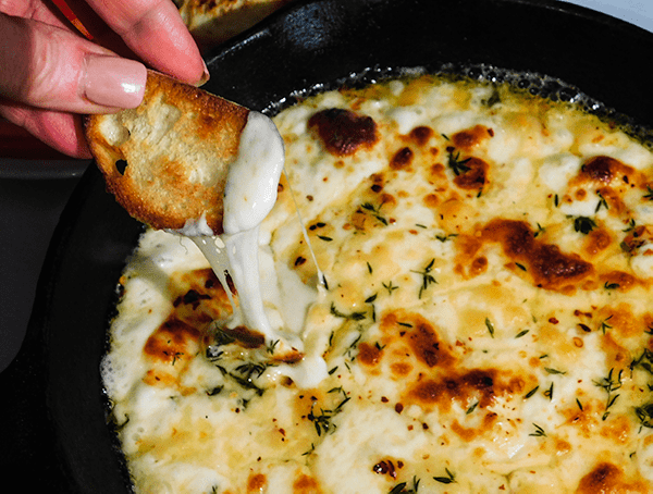 Baked Fontina cheese dip