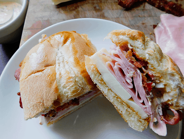 Ham and Bacon Sandwich