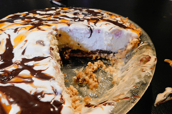 Ice Cream Pie sliced to see inside