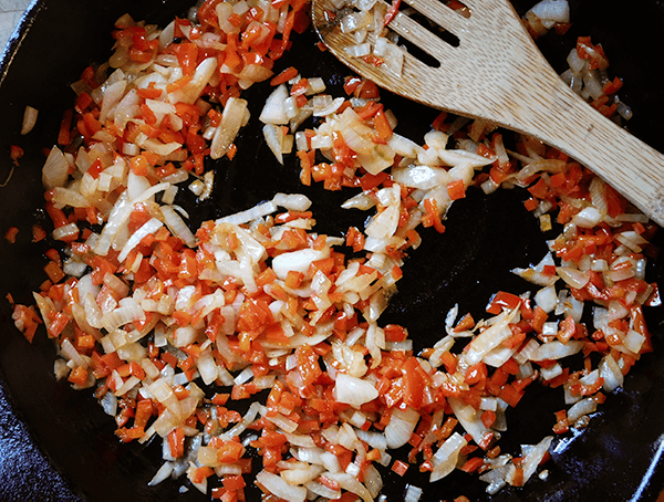 Pepper and Onions for Italiano Burgers 