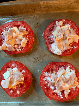 Tomatoes ready for oven
