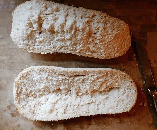 Italian Bread cut in half