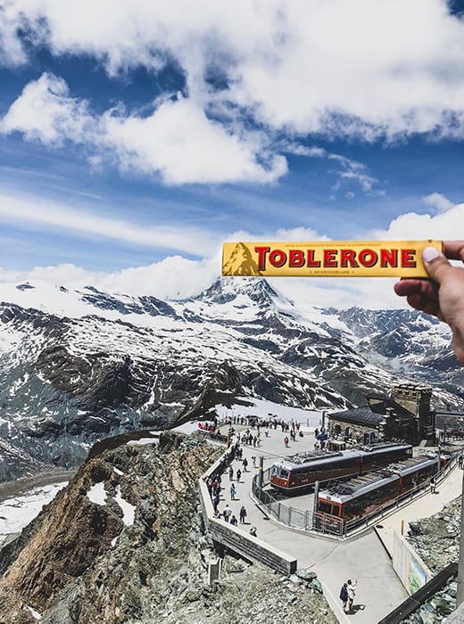 Picture of the Matterhorn with Toblerone for the Weekly Menu 02.14.21