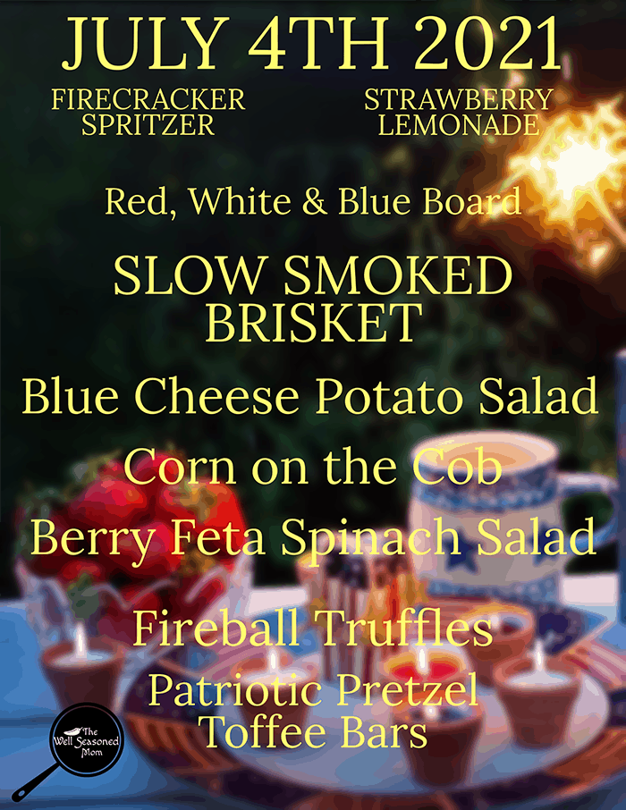 Menu for July 4th 2021